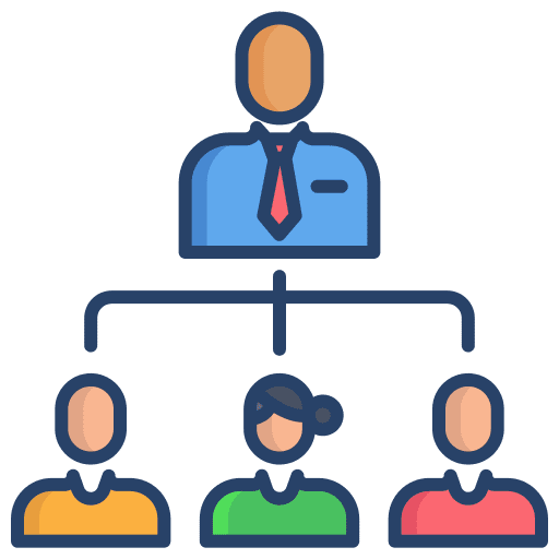 Boss diagram organization hierarchy icon