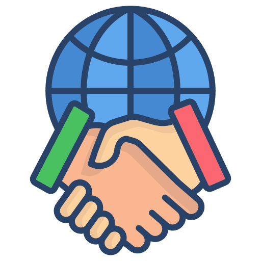 Business handshake cooperate business and finance icon