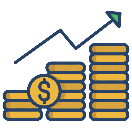 Growth revenue chart sales marketing icon