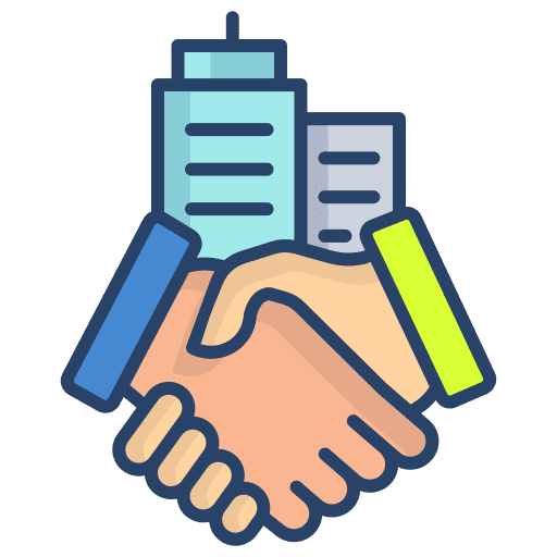 Hand shake handshake business and finance office icon