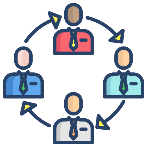 Team networking team organized icon