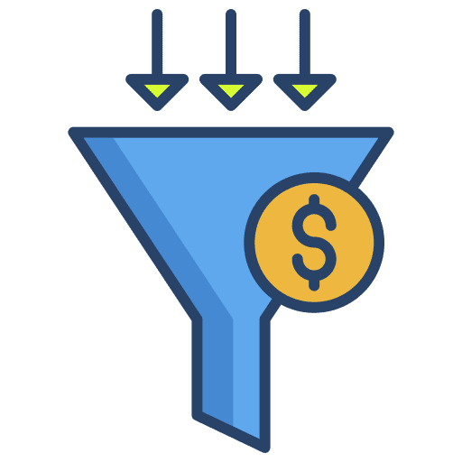 Filter dollar money filter icon