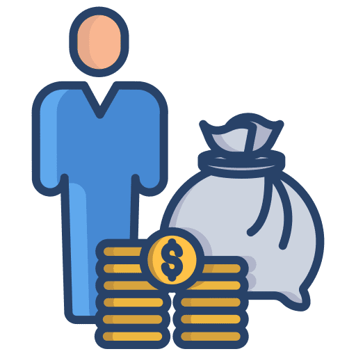 Invest business and finance entrepreneur bank icon