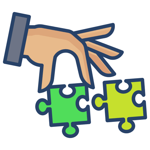 Problem solving synergy business and finance problem solve icon