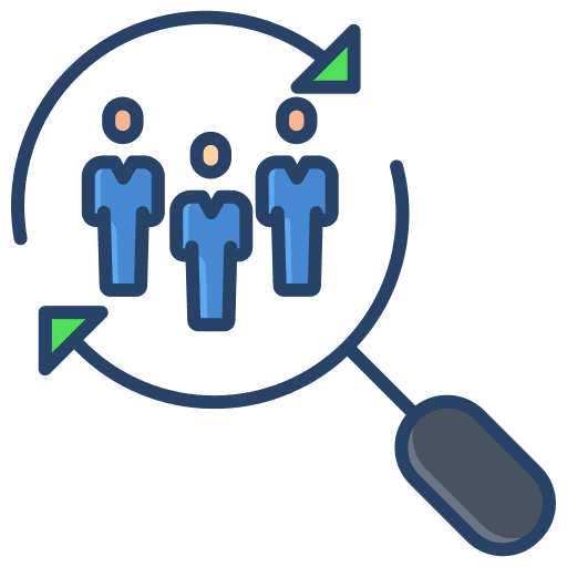 User user customer magnifying glass icon