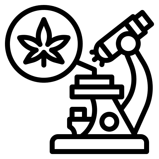 Cannabis healthcare laboratory medical lab icon