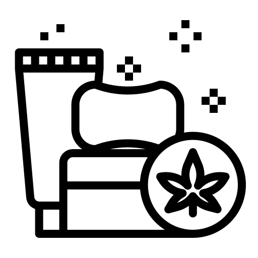 Skincare soap weed cream icon