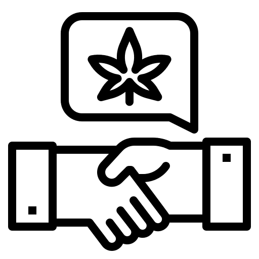 Agreement business marijuana weed icon