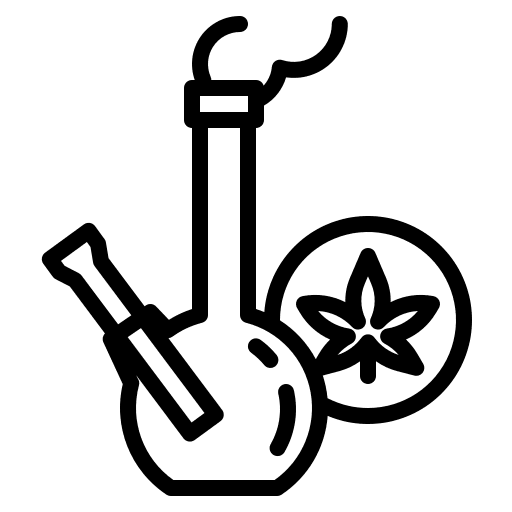 Bong drugs cannabis flask icon