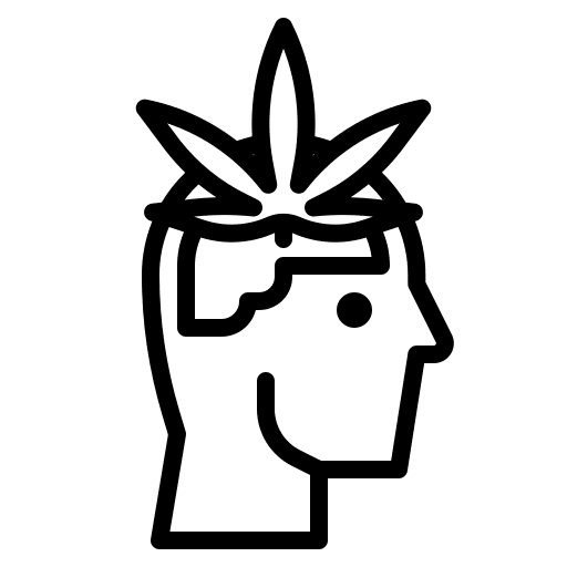 Drug addiction marijuana addict cannabis icon