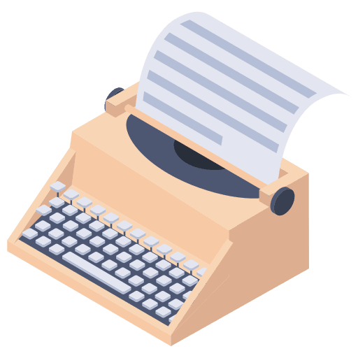 Typewriter technology communications letter icon