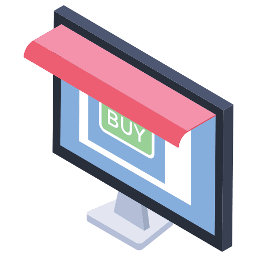 Ecommerce business and finance marketing multimedia icon