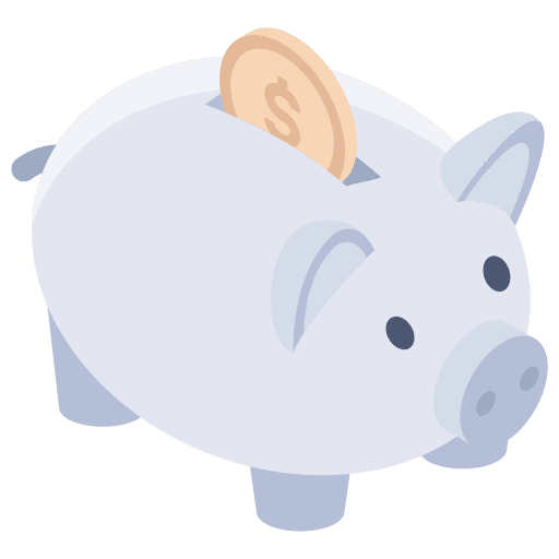 Piggy bank savings bank finance icon