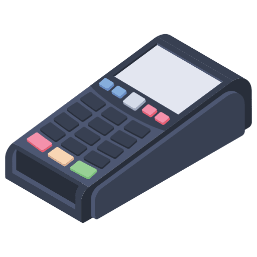 Pos terminal credit card payment method commerce and shopping icon