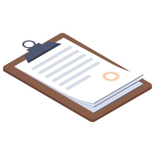 Project management report gear setup icon