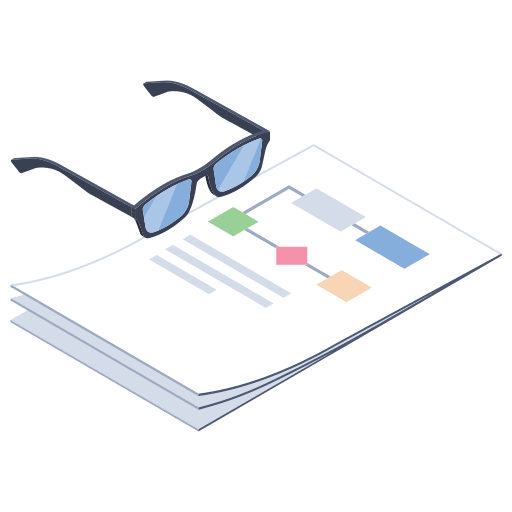 Reading education paper document icon
