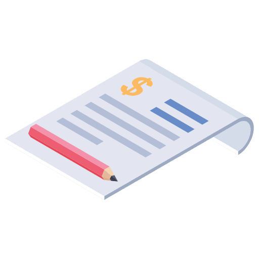 Budget profit report statistics icon