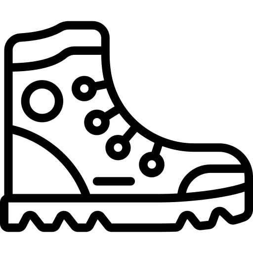 Boot walking footwear equipment icon