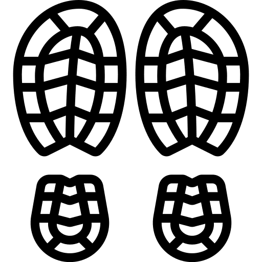 Footprints walking footprints boot icon