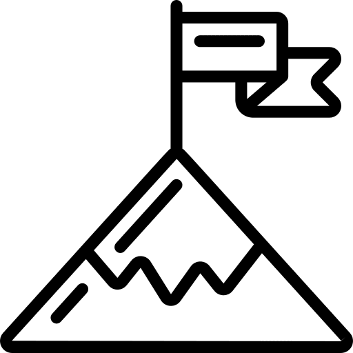 Mountain goal destination mountain icon