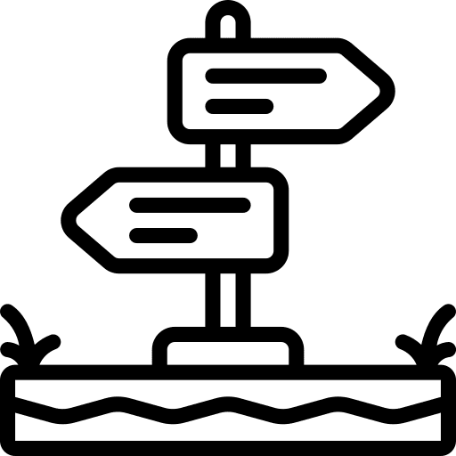 Sign sign walking trails icon