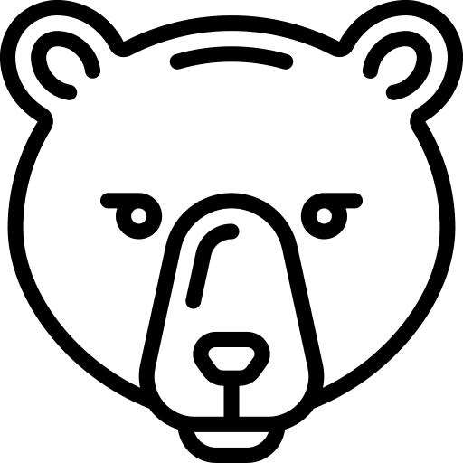 Bear hobbies and free time bear forest icon