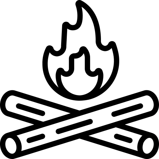 Fire wood campfire fire icon