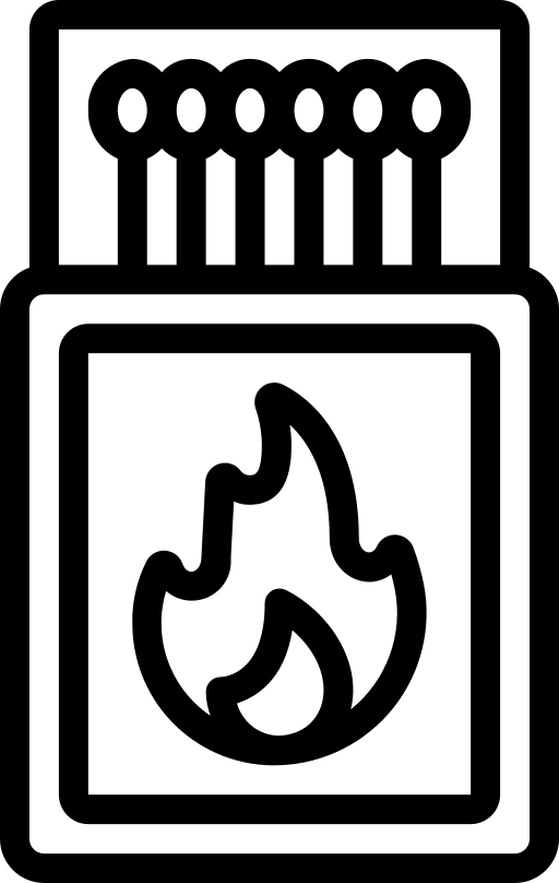 Matches flame light fire icon