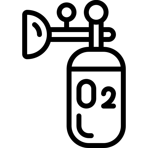 Oxygen breath equipment tank icon