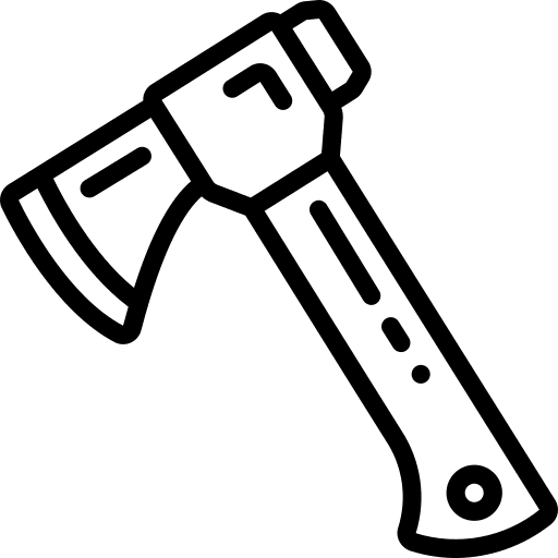 Axe axe cut fire icon