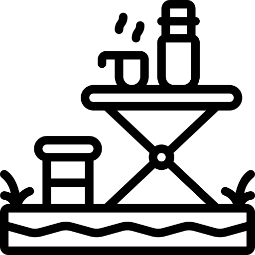 Camp drink camping flask icon