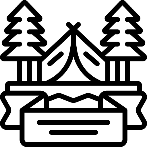 Camping camp camping campsite icon