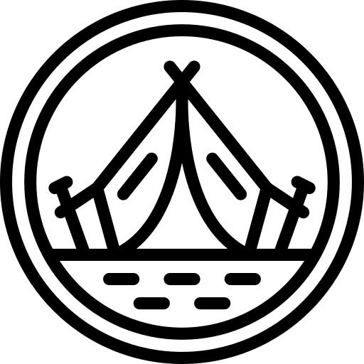 Badge award holiday tent icon