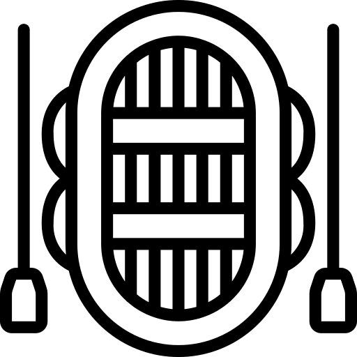 Dinghy travel boat row icon