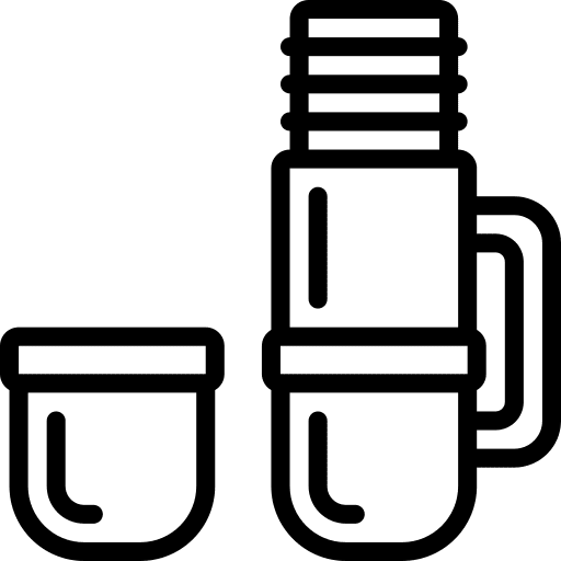 Flask travel mug hobbies and free time icon