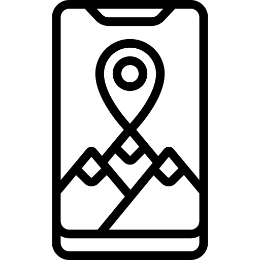 Mobile hobbies and free time app location icon