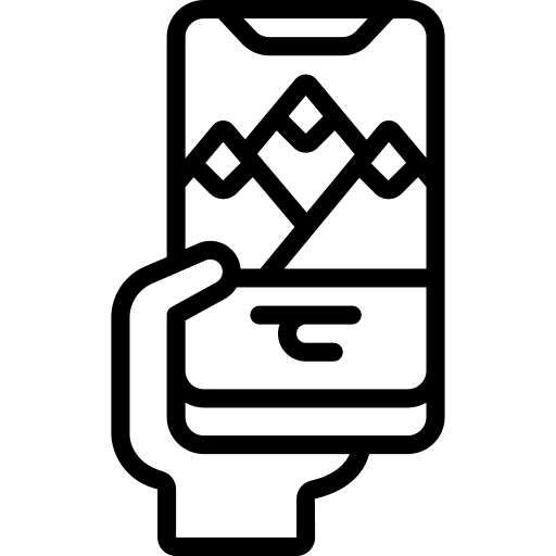 Mobile mobile mountain picture icon