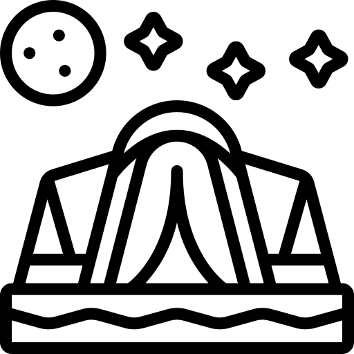 Tent travel hobbies and free time holiday icon