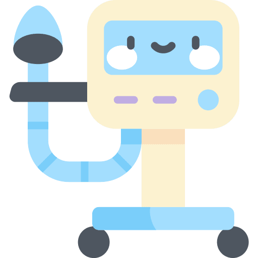 Ventilation machine oxygen emergency icon