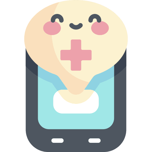 Medical app communications smartphone health icon
