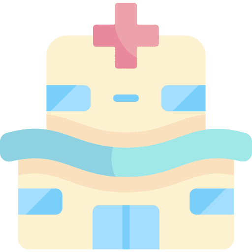 Hospital building healthcare and medical architectonic icon