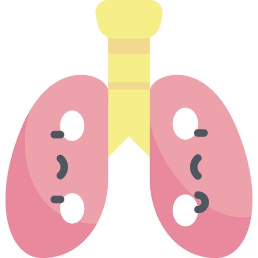 Lungs organ body healthcare and medical icon