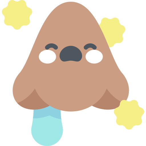 Runny nose healthcare and medical nasal discharge icon