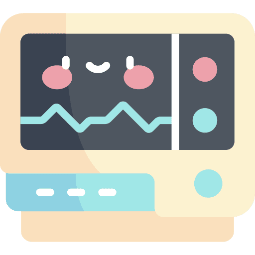Monitor heart rate monitor hospital heart rate icon
