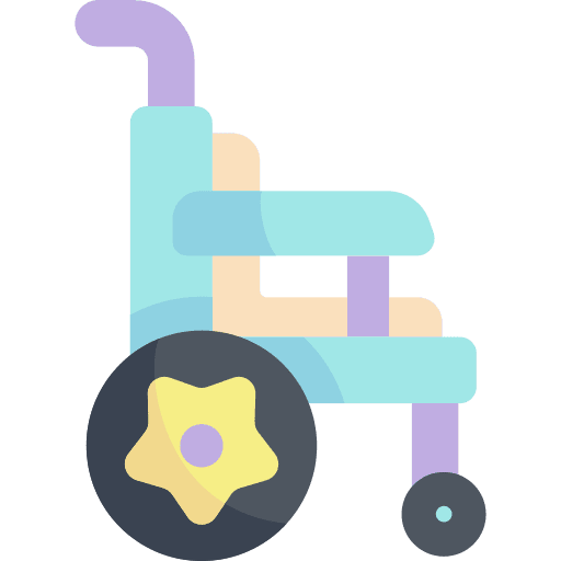 Wheelchair healthcare and medical transportation transport icon