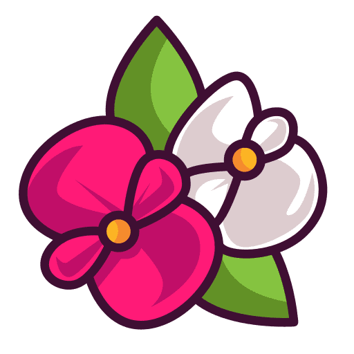 Begonia botanical farming and gardening flower icon