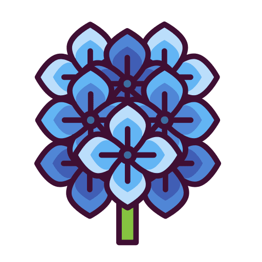 Hydrangea flower hydrangea plant icon