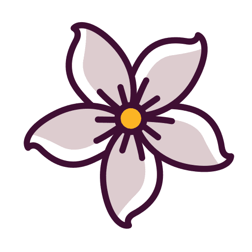 Jasmine nature petals farming and gardening icon