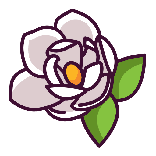 Magnolia flower farming and gardening petals icon