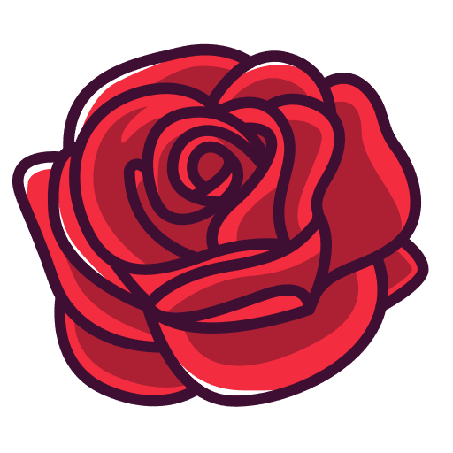 Rose petals farming and gardening flowers icon